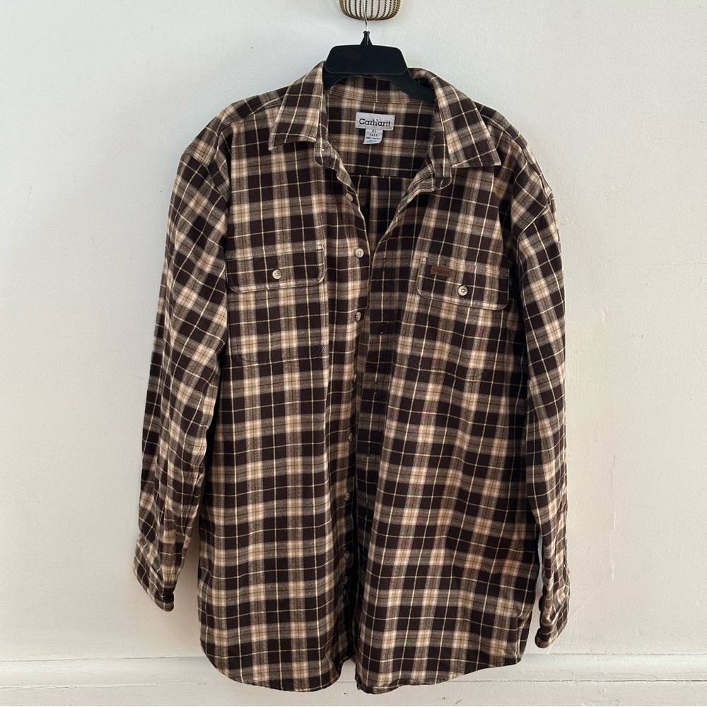 Carhartt Fort Plaid Heavy Weight Long Sleeve Shirt Jacket, Size XL Tall, NWOT